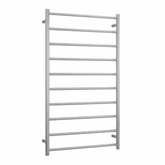 Straight/Round Thermorail 700x1200x122mm 128Watts 10 Bars - Brushed Chrome